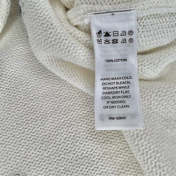 NWT Rachel Zoe Hooded Anchor Sweater Cream Nautical Boat Beach Woman’s size M - Picture 9 of 9